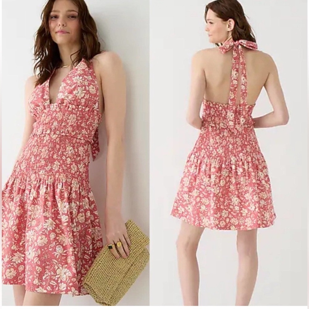 J.Crew Gorgeous Smocked Halter Dress